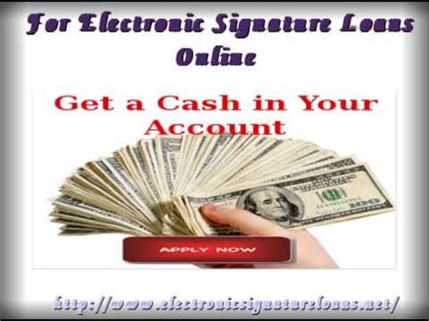 E Sign Loans Online
